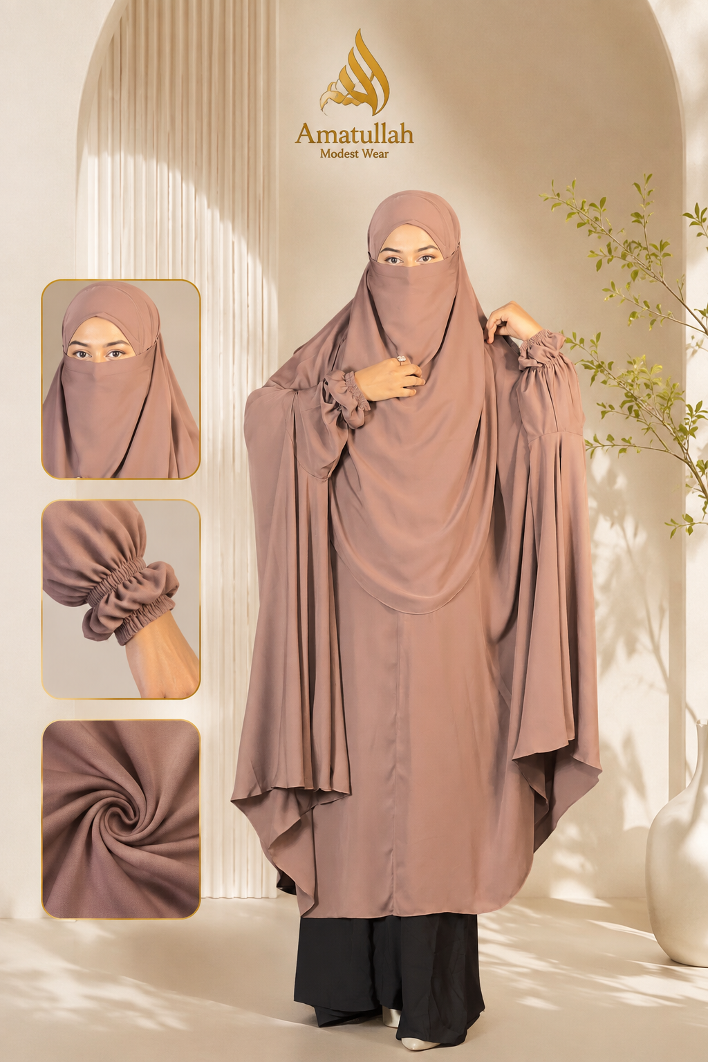Semi long khimar
