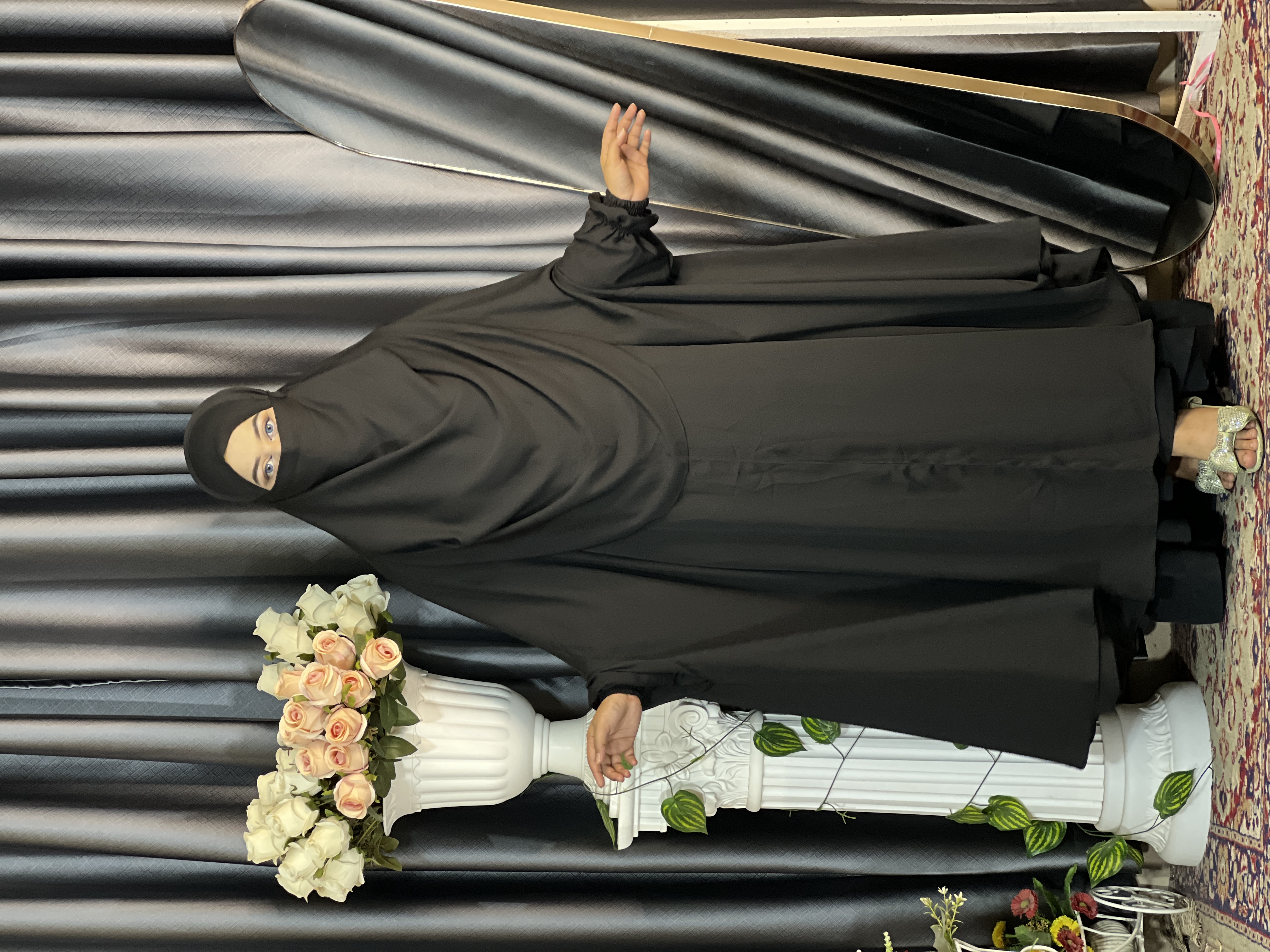 Long Khimar Black