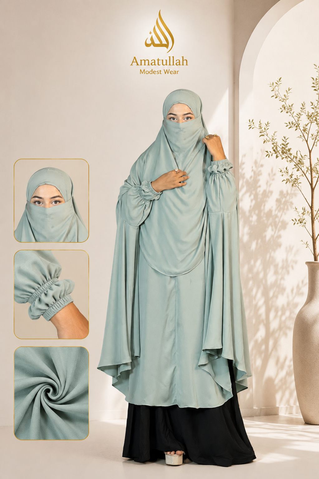 Semi long khimar mint